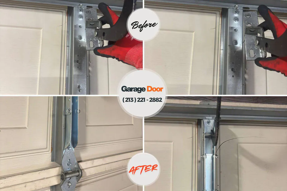 Before and after: garage door repair East Brewton, AL